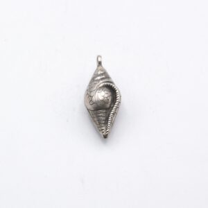Antique 925 Sterling Silver Shell Pendant 3D
