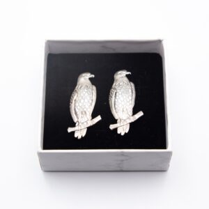 Exquisite 925 Silver Eagle Design Pair of Brooch