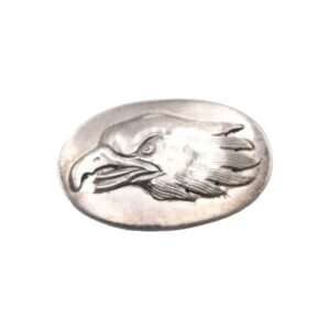 Exquisite 925 Silver Eagle Head Design Brooch