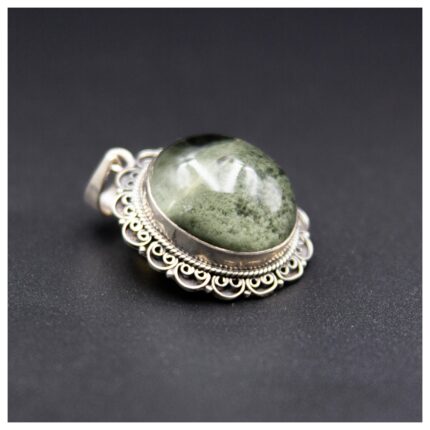 Vintage-Style Handmade Himalayan Chlorite Pendant – Natural & Timeless Jewellery