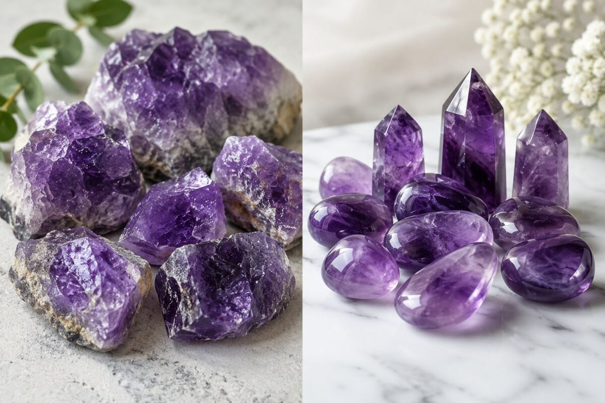 raw amethyst vs polished amethyst