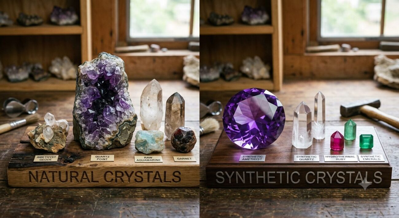 natural vs synthetic crystals