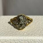 Natural Pyrite Panch Loha Prosperity Ring Handmade 5-Metal Ring
