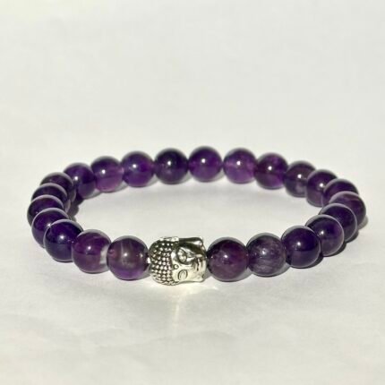 Natural Imperial Amethyst Buddha Bracelet