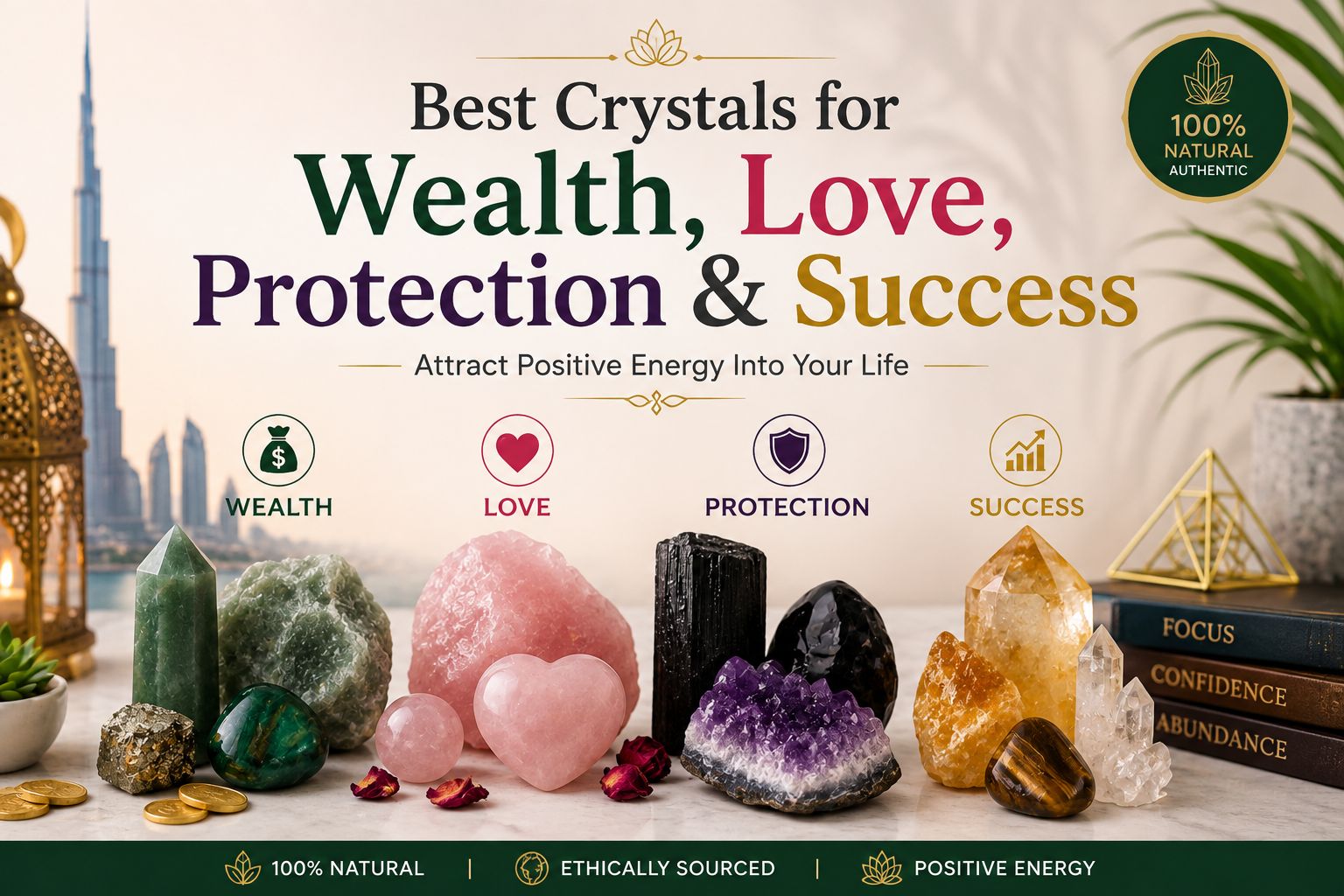 crystals for wealth love protection success