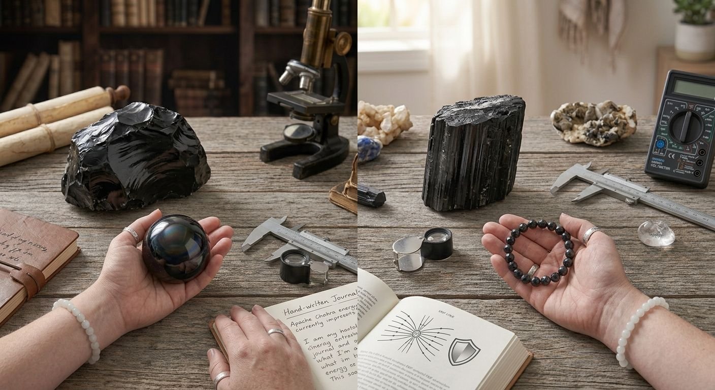 Obsidian vs Black Tourmaline: