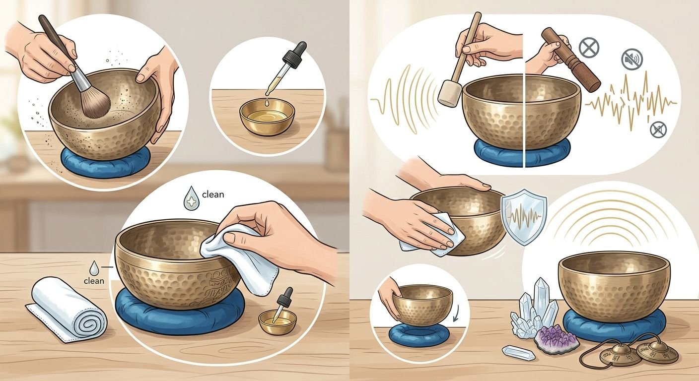 how to clean a singing bowl