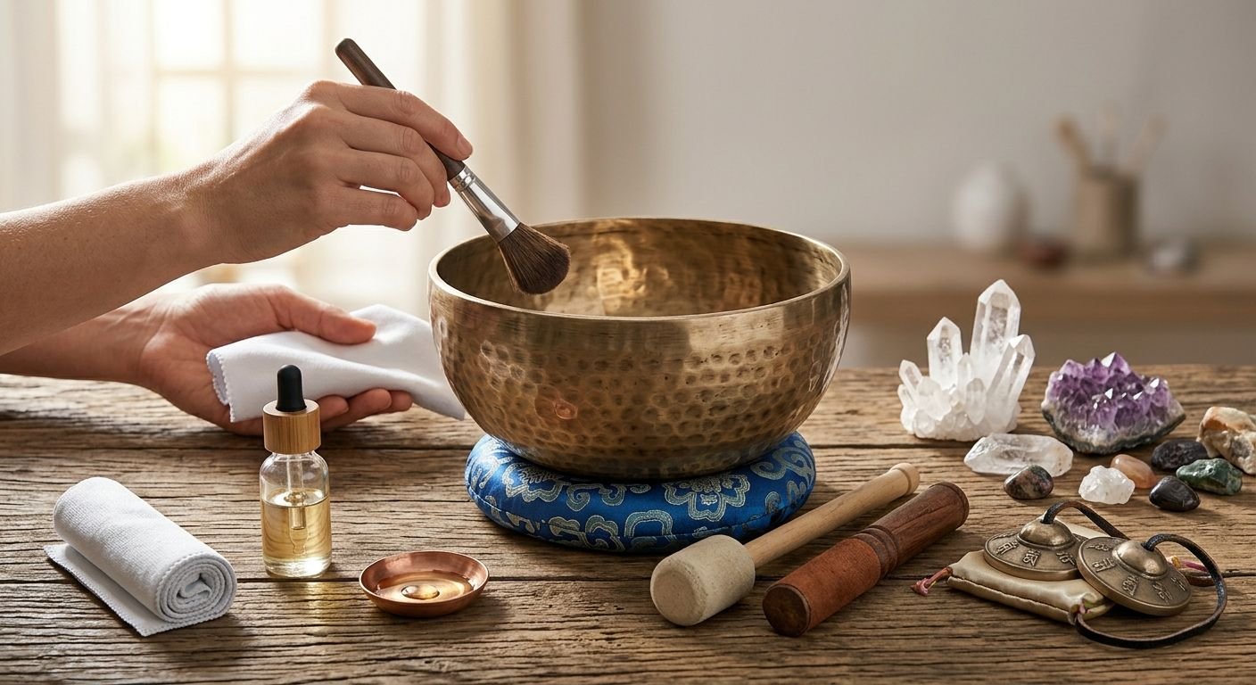 how to clean a singing bowl